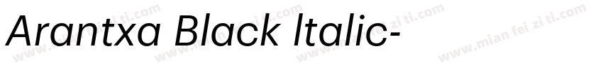 Arantxa Black ltalic字体转换